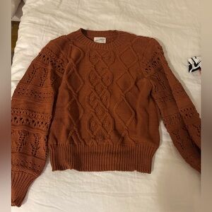 Universal Thread Terracotta Cable Knit Sweater